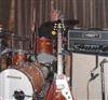 Greg Morrow on drums, givin' em a rough time!